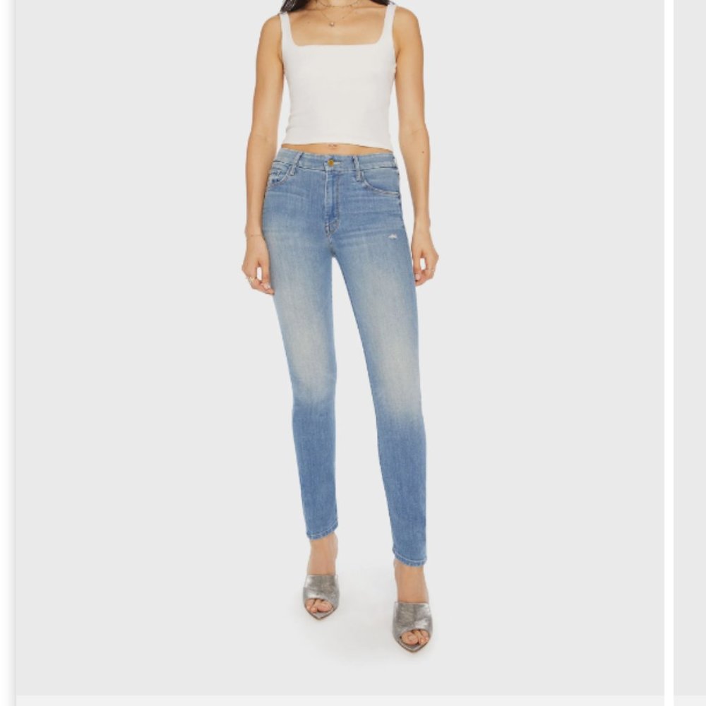 Mother TIGER High Waisted Looker Ankle Fray